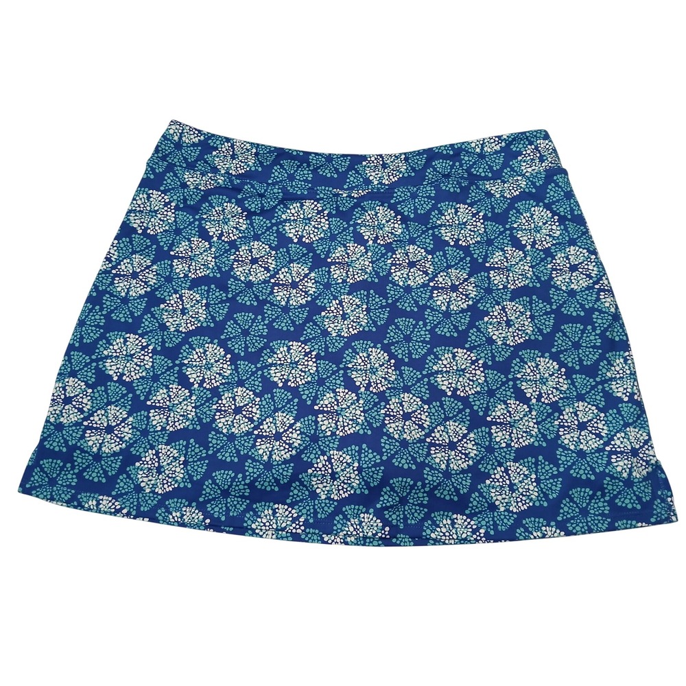 Tranquility by Colorado Clothing Blue Floral Medallion Active Skort Large
